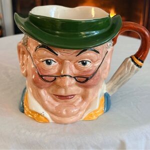 Vintage Staffordshire Pickwick Character Jug – Hand Made England Dickens Mug –